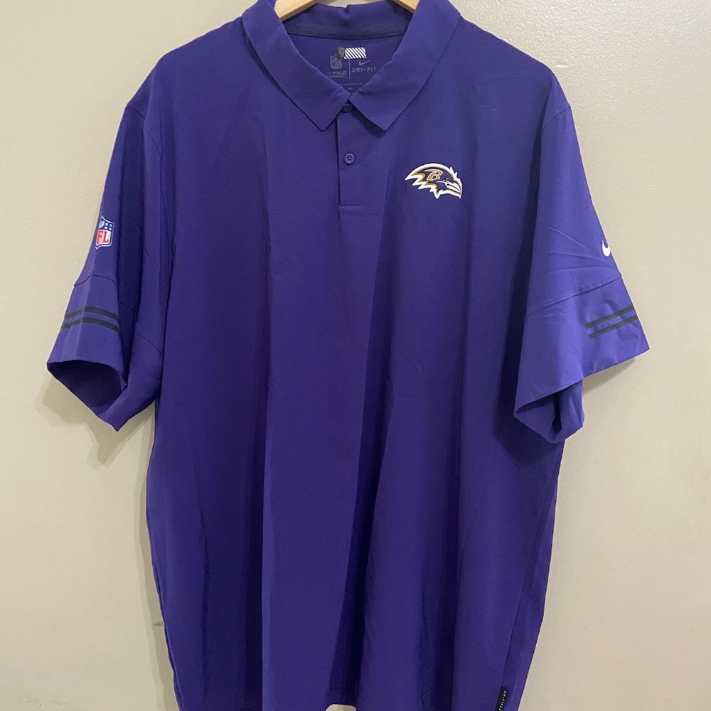 Nike Flex Baltimore Ravens NFL Team Issue On-Field Polo Shirt Men 3XL CJ8370-566